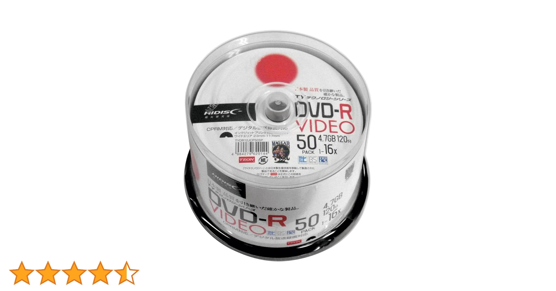 DVD 録画用 Amazon.co.jp: 【TYテクノロジーシリーズ】DVD-R 録画用 16倍速